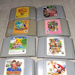 NINTENDO 64 IMPORT FROM JAPAN  ALL 8 GAMES FOR  $70.00 ALL WORK PERFECT 👌  NINTENDO 64 GAMES !!