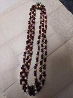 Pearl Bead Necklace 14 Kt