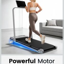 Brand New Walking Pad Treadmill with Handlebar and Incline, Anti-Slip Compact Under Desk Treadmill with Remote Control, 2.5HP Walking Jogging Running 