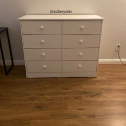 White 8 Drawer Dresser 