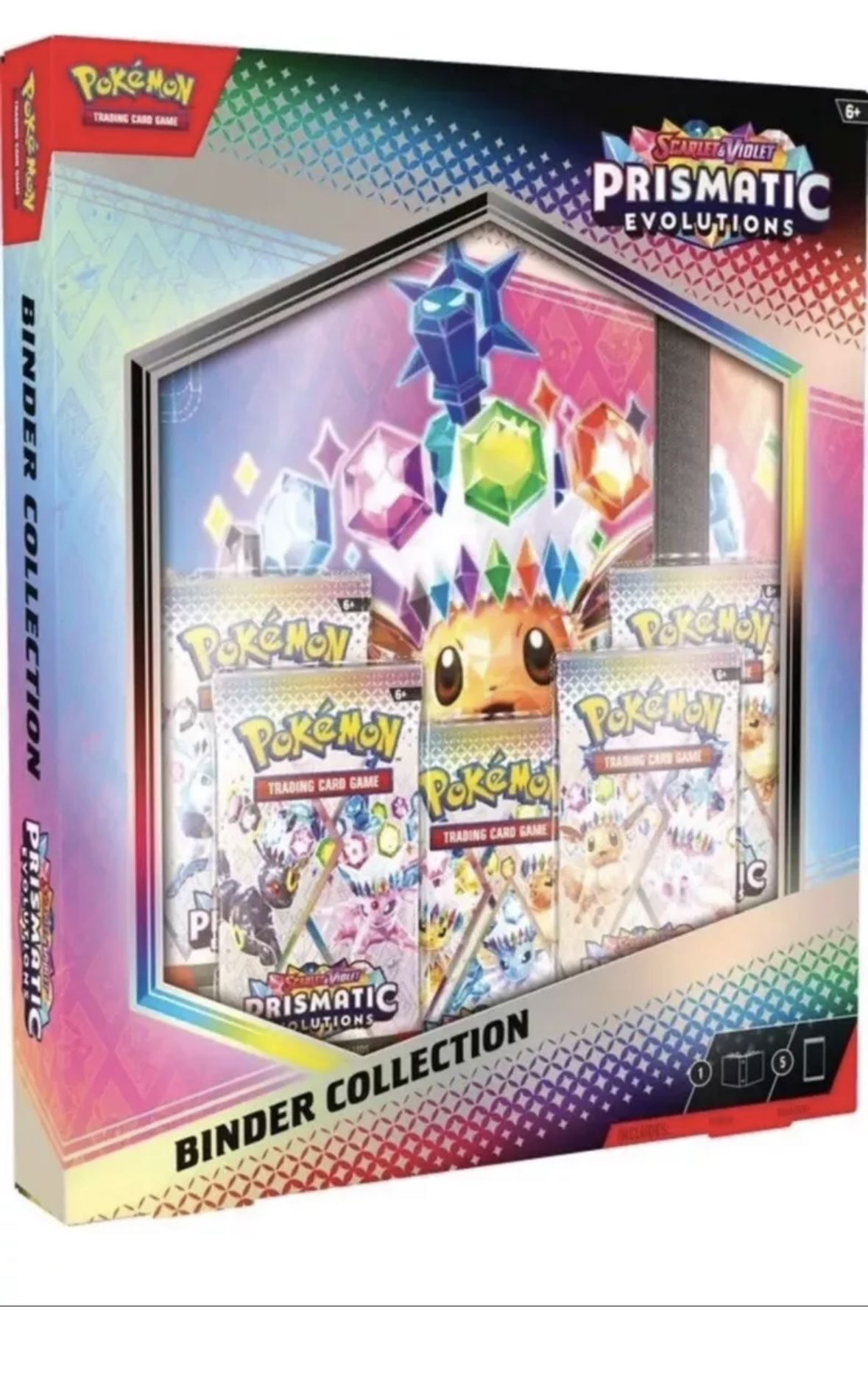 6x Binder Collection SV8.5 Prismatic Evolutions Pokemon TCG Sealed Case!