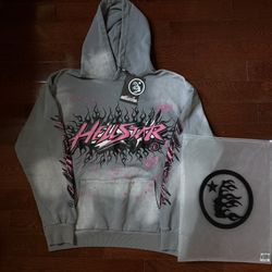 Hellstar Grey Future Flame Hoodie