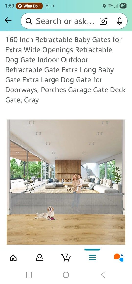 Extra Long Retractable Baby Gate