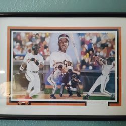 Framed Barry Bonds  Lithograph 