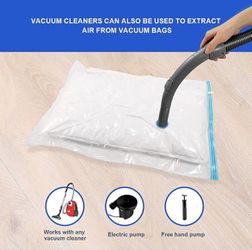 Vacuum Storage Bags for Travel / Space Saving with Electric or Hand Pump