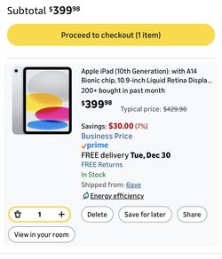 New Unopened iPad 10th Generation Wi-fi Only
