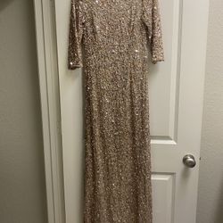 Adrianna Paper Gold Sequin Dress Sz 4