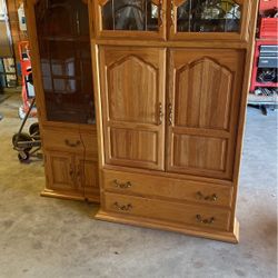 3 Piece Entertainment Center Good Condition Well Made