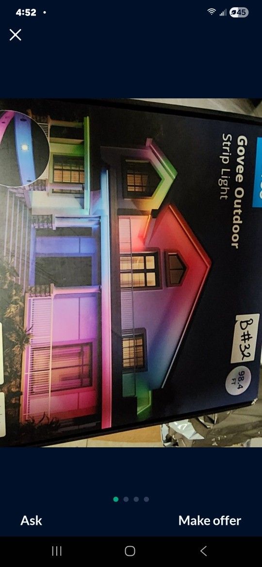 Govee Outdoor LED Strip Lights, 98.4Ft Smart Outdoor Lights Work with Alexa and