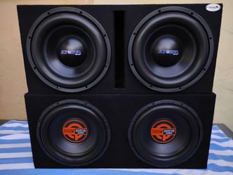 4 12" jcpower and quantum audio subwoofers