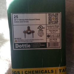 Bronze Bare Ground Clamp  1/2"-1"