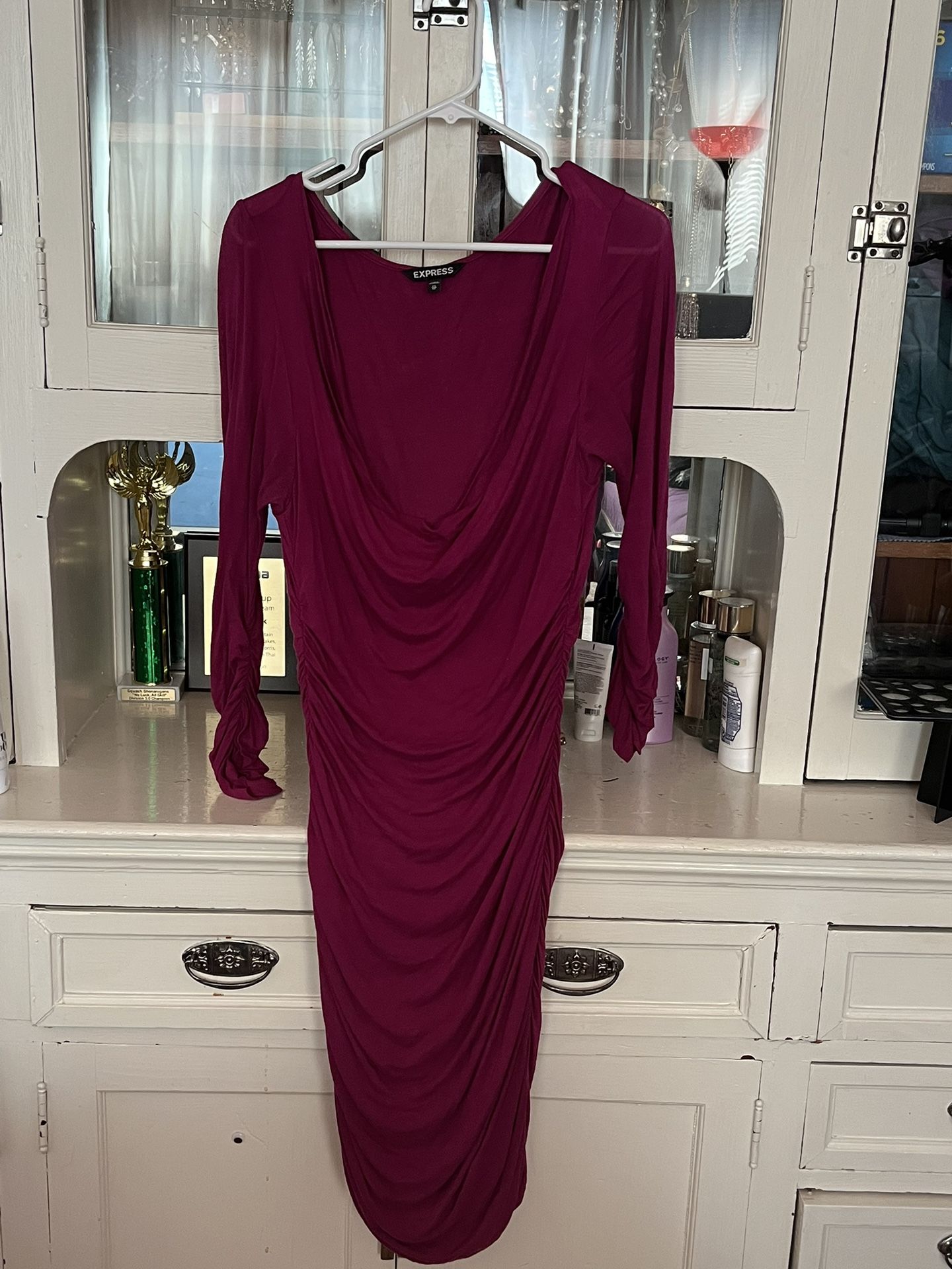 EXPRESS Purple Bodycon Sweater Dress - Size XS