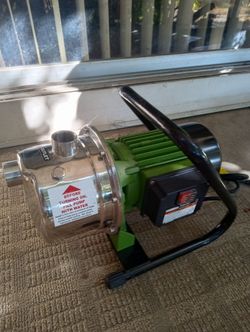 1 HP Portable Sprinkler Pump with Stainless Steel Housing, 1075 GPH Flow Rate