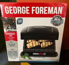 New George Foreman Electric Grill & Panini Press. Family Size