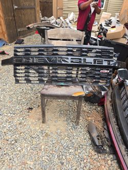2019-2021 Chevy Silverado 1500 CUSTOM Grille  (contact info removed)3 (OEM) SHADOW GRAY MTLLC