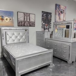 3PC Queen Led Bed Set