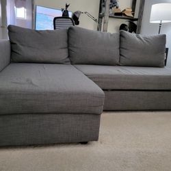 IKEA FRIHETEN Sleeper sectional w/storage grey
