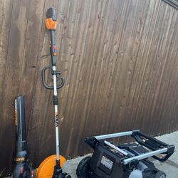 80V 21” Brushless Lawn Mower, Blower, Trimmer, 8 Batteries