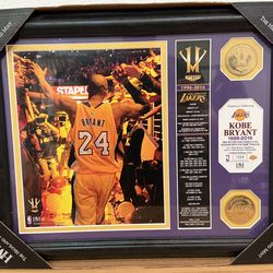 Lakers Kobe Bryant Retirement Highland Mint Plaque + Coins 1324/2016