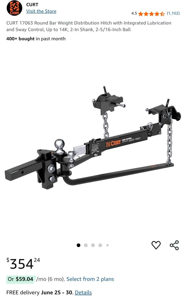 Curt Weight Distribution Hitch 17063