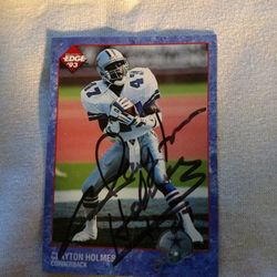 Clayton Holmes Autographed Trading Card 
