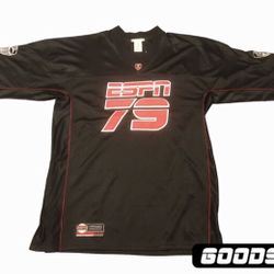 NFL ESPN Sports Center #79 Black Red Football Jersey Men's Size L- $35