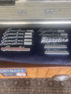 60s and 70s Ford Econoline vans emblems.
