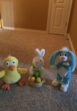 Easter plush animals - mechanical