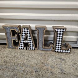Wood And Metal Fall Sign