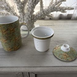 World Market 3-Piece Porcelain Tea Infuser Mug with Lid