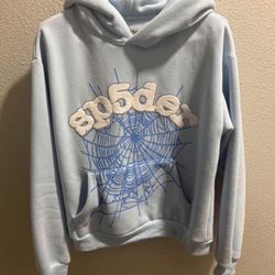 Blue Rhinestone Sp5der Hoodie