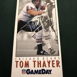 Tom Thayer card signed