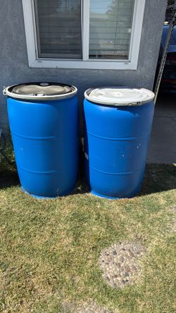 2 55 gallons barrels cleaned