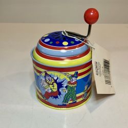Lovely Schylling Wind Up Colorful Clown Tin Music Box (2007) Works