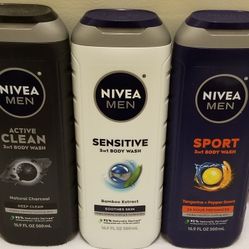 Nivea Men Body Wash 16oz Each 