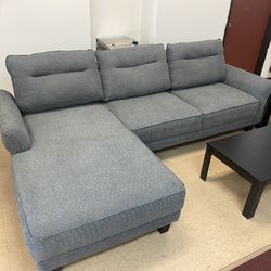 New Charcoal Grey 2-Piece Sectional - New In Box