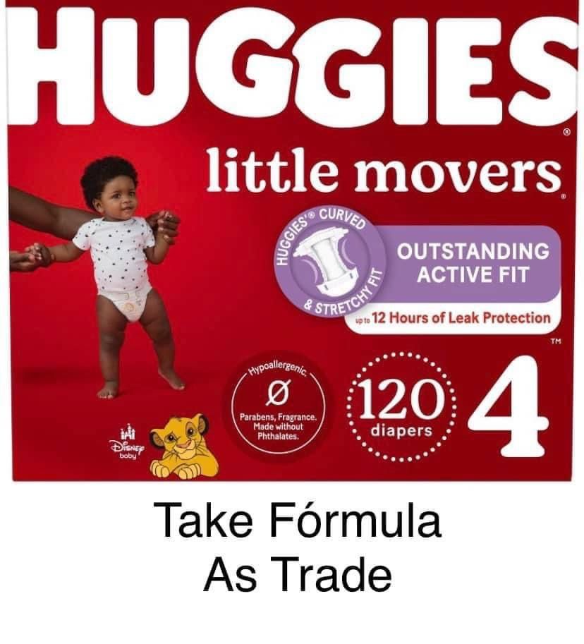 Little Movers Huggies Size 4 Diapers Pañales