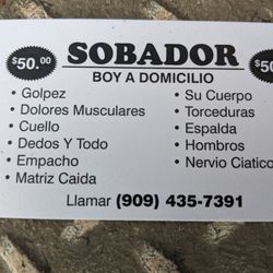 Sobador Y Huesero A Domicilio 