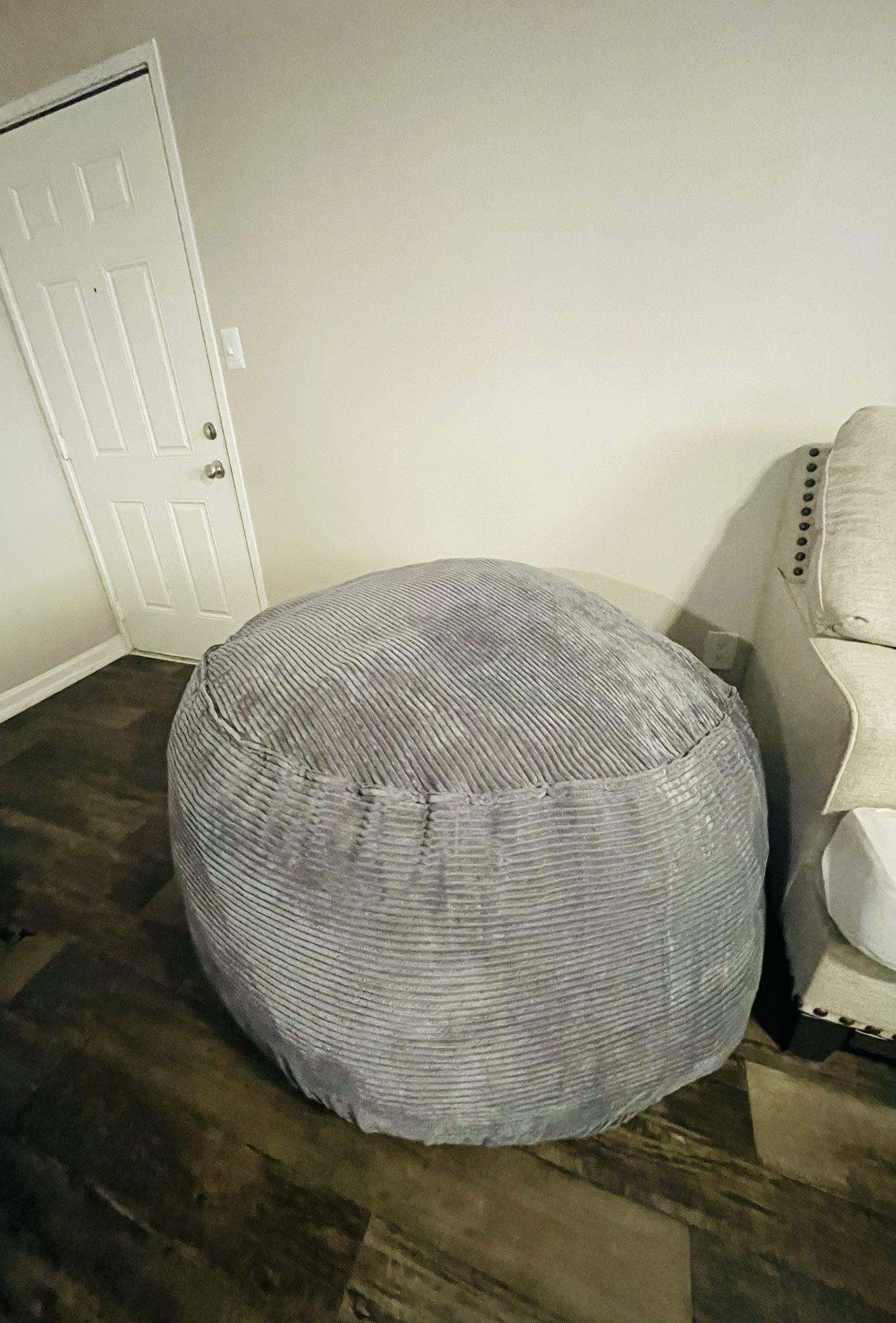 Cozy, Giant, Grey Beanbag