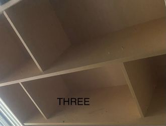 NUMBER THREE  Light Wood Cubby Shelving Unit   48x29x16 5 cubbies