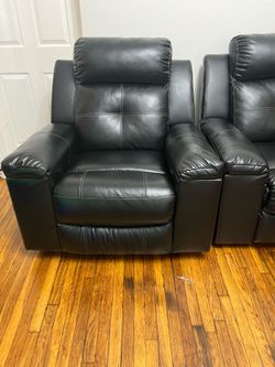 3 piece leather LED  living room set
