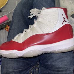 Jordan 11 Cherry Red And White 