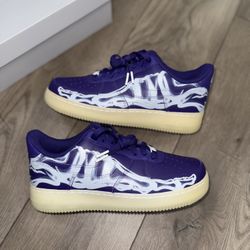 Nike Air Force Purple Skeleton Size 8.5