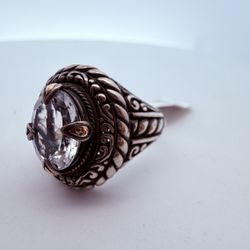 Sterling Silver & Smokey Quartz Ring