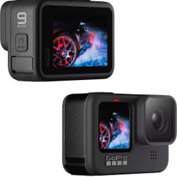 GoPro H9 black camera, protective case, remote control, screen protector, spare batteries and SD card