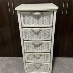 White Wicker Dresser