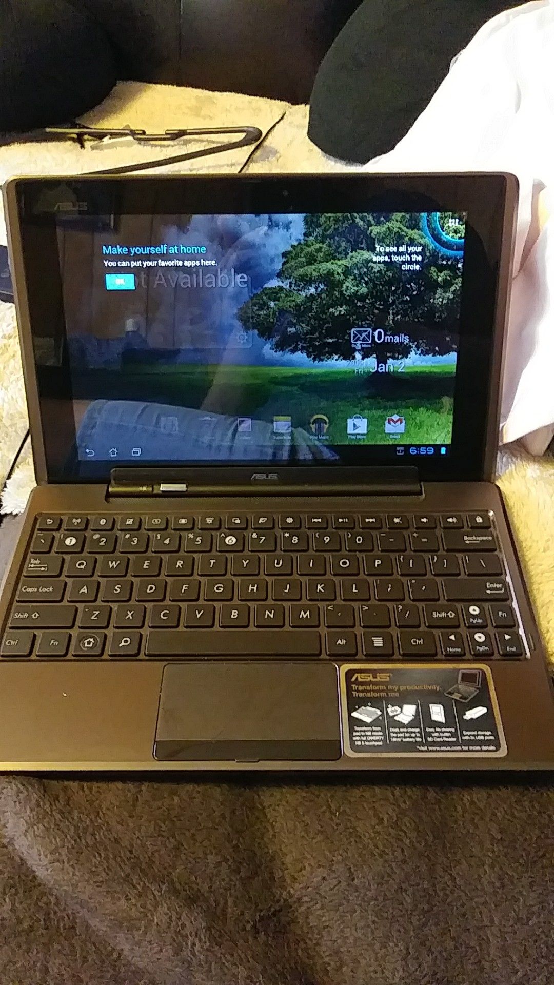 ASUS Eee Pad Transformer (TF101) 10.1-inch, 16GB, Android Tablet - 1GB RAM, Android 3.2, NVidia GEForce