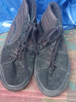Used Vans Old Skool High Top  Shoes Size 8.5  Black Ultra Cush