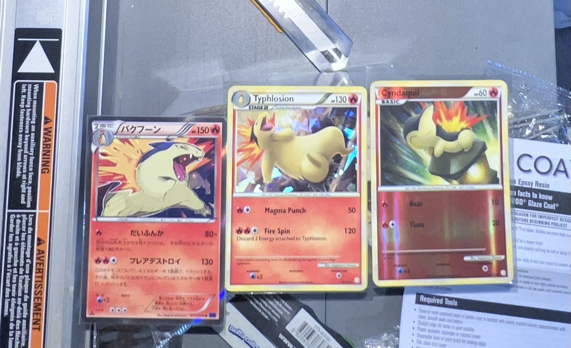Heartgold Soulsilver Typhlosion Cracked Ice And Cyndaquil Reverse Plus 1st Edition XY Blue Shock Typhlosion Holo! All Unplayed Mint Condition!