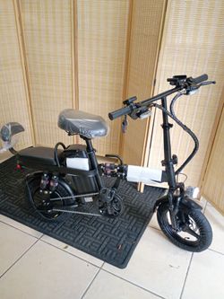 2 SEATER ELECTRIC BIKE 25MPH-RANGE 50MILES ( PAS) ALARM. TURN LIGHTS.FULL SUSP. FOLDABLE 
FOLDING ELECTRIC BIKE FULL SUSPENSION PEAK 750W -SPEED 25MPH